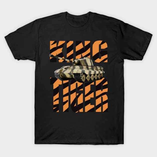 GERMAN KING TIGER TANK T-Shirt by Dirty Custard Designs 